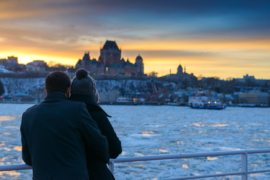 View on Quebec City in winter