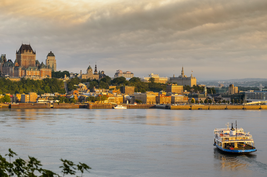 View on Quebec City at sunrise